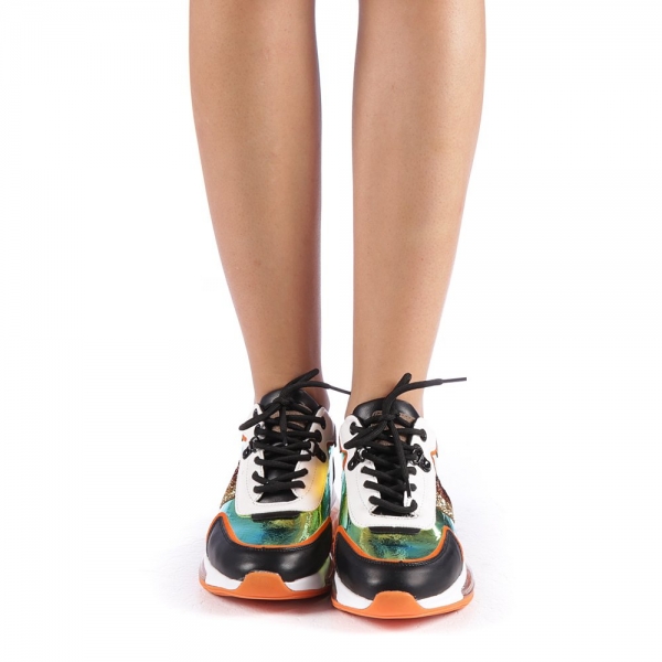 Γυναικεία αθλητικά παπούτσια Tamina πορτοκάλι, 5 - Kalapod.gr